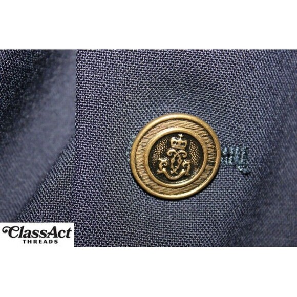 Bill Blass Sport Coat Blazer Mens Blue 2 Metal Button Wool 44R - Picture 7 of 9